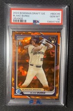 2024 Bowman Draft Sapphire Blake Burke 1st Orange /25 #BDC-95 Psa 10