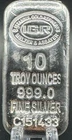 SEALED 10 OZ .999 FINE IGR SILVER BAR SERIAL NUMBERED W/COA