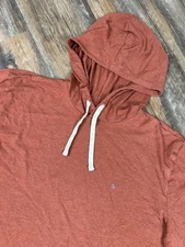 Duck Camp Lightweight Bamboo Hoodie Men's 2XL Red Heather Drawstring Casual Fish