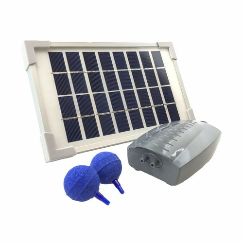 Kit de bomba de aire con energía solar AEO: dos piedras de aireación, bomba de aire de 3LPM y panel solar de 2,5 W - Imagen 1 de 4