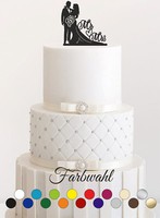 Tortenstecker Hochzeit Personalisiert Cake Topper Acrylglas Figur Wunschfarbe