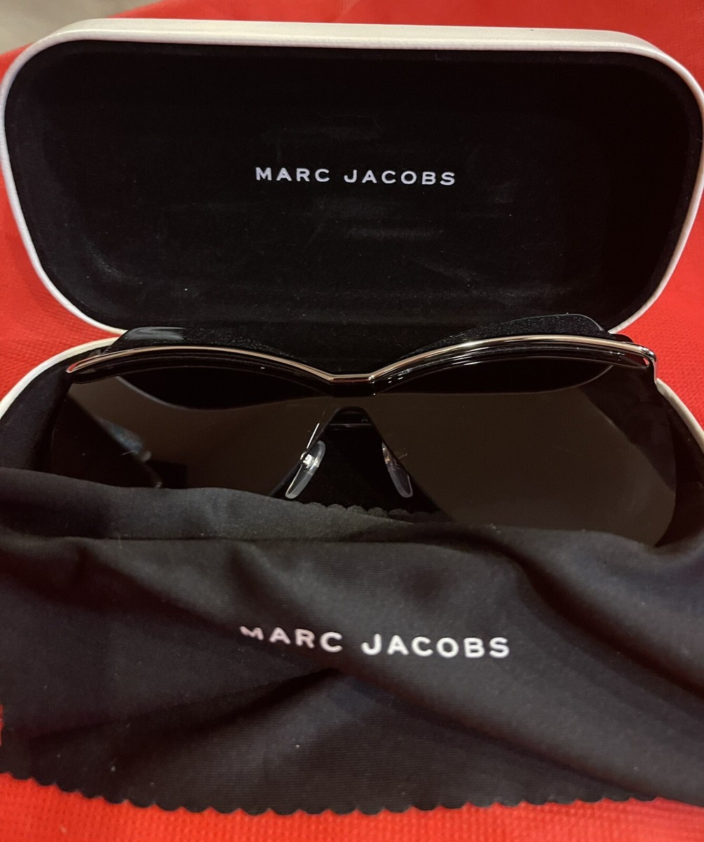 MARC JACOBS Womens Ruthenium Silver Grey Pilot Butterfly Sunglasses sparkly MARC JACOBS Womens Ruthenium Silver Grey Pilot Butterfly  main image 4