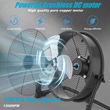 12" Electric Fan Floor Fan Makita 18v Battery Operated Industrial Cooling Fan UK