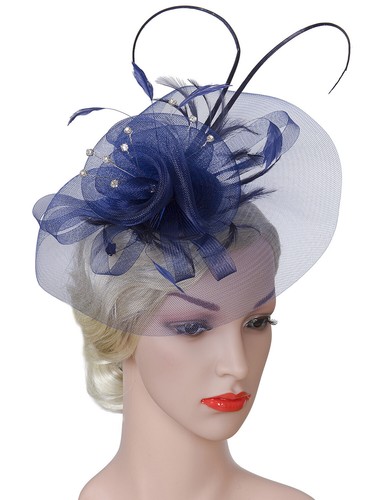 Damen Vintage Derby Fascinator Hut Pillendose Stirnband Feder Cocktail Tee Party - Bild 4 von 54