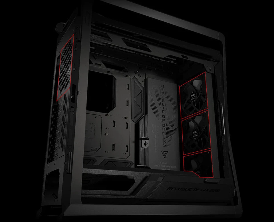 ASUS ROG HYPERION GR701 RGB E-ATX Big-Tower Gaming Gehäuse mit Glasfenster - Bild 3 von 4