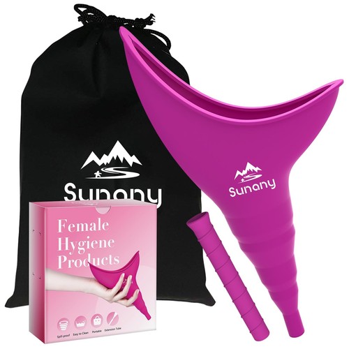 Female Urination Device, Reusable Female Urinal Silicone Women Pee Funnel All...