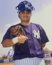 Dioner Navarro New York Yankees Autographed 8x10 Photo w/ AAA COA