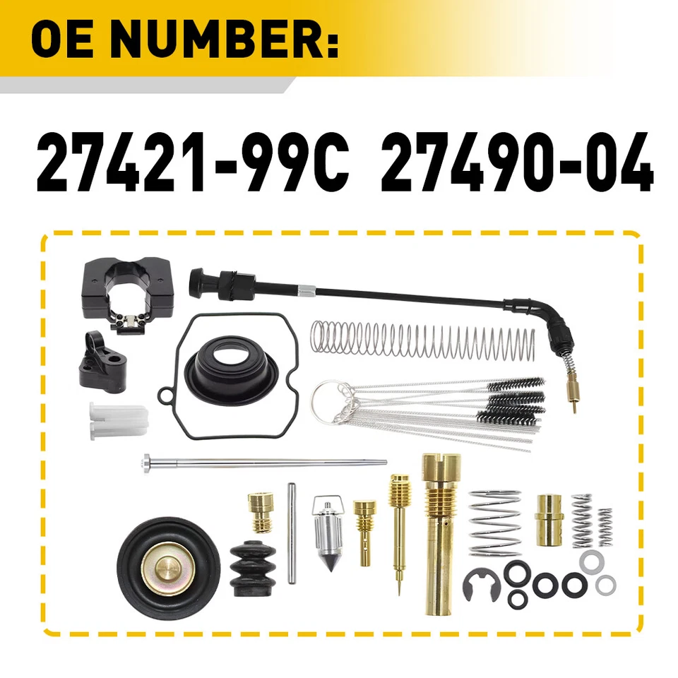 For Harley Davidson Sportster 883 1200 XLH1200 CV 40mm Carburetor Rebuild Kit - Image 3 of 4