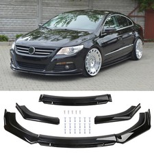 Gloss Front Bumper Lip Splitter Spoiler Chin Body Kit For Volkswagen Cc Passat