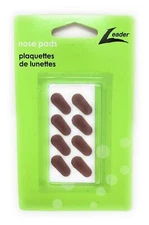 Leader Nose Pads Temple Eyewear Comfort Self-Stick Foam Large 8ct Brown 16mm