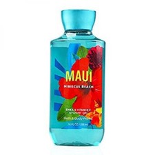 1x Bath & Body Works MAUI Hibiscus Beach Full Size Shower Gel, 10 fl oz