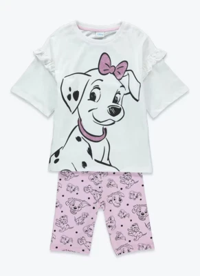 Disney Niños Niñas 101 Dálmatas Estampado Camiseta y Pantalones Cortos Talla 5 Años Conjunto - Imagen 1 de 2