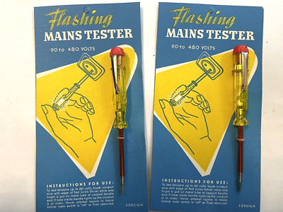 2 x Blinknetztester Schraubendreher Spannung Stift Elektro Prüf Schraubendreher