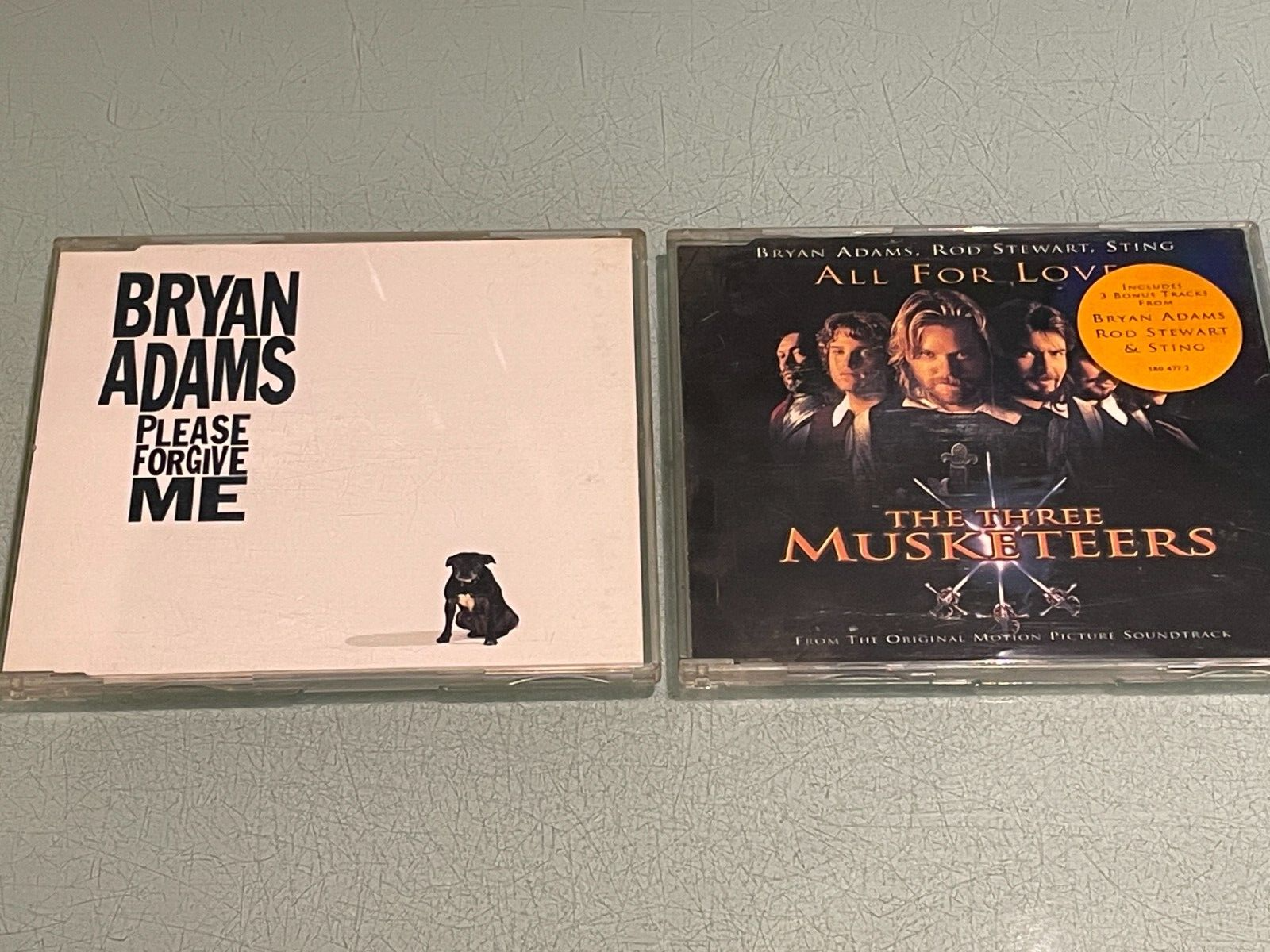 Bryan Adams - 2 CD Singles - Please Forgive Me & All For Love - 1993 A&M Records