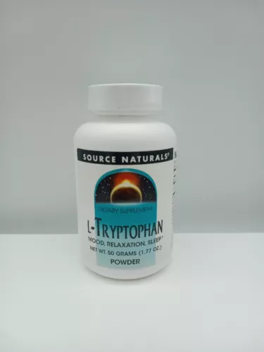 Source Naturals L-Tryptophan 1500mg Powder Dairy-Free, Egg-Free,