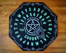 Glow in the Dark Ouija Board, Pentagram Ouija, Occult, Planchette, Spirit Board