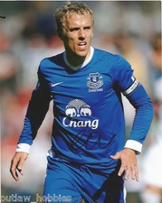 Everton FC Phil Neville Autographed Signed 8x10 EPL Photo COA A