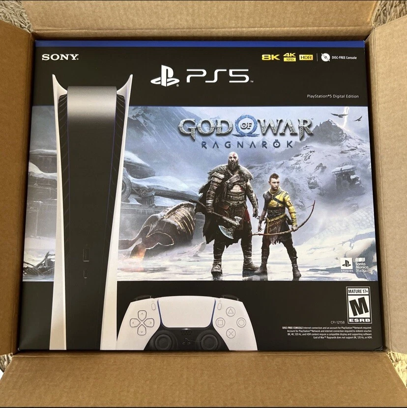 Sony PS5 Digital Edition Console God of War Ragnar k Bundle