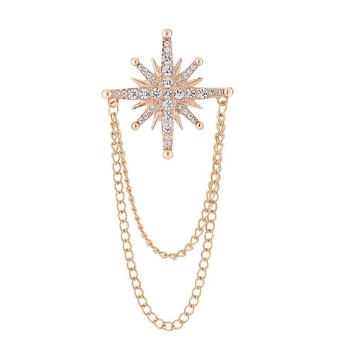Royal Crown Shirt Wedding Suit Mens Accessory Collar Clip Chain Brooch Lapel Pin - Picture 34 of 37