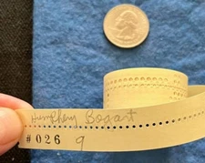 RARE - Antique Computer Punch Paper Tape - HUMPHREY BOGART - #026