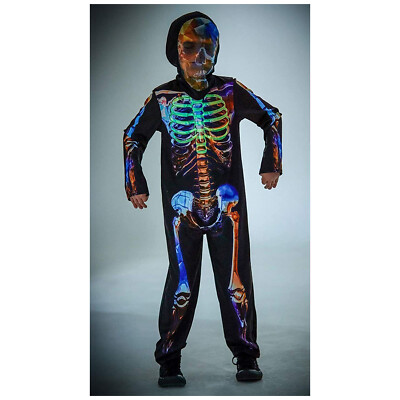 NET TOYS Skelett-Kostüm Für Kinder Größe L (158 Cm) – Grusel-Kostüm Mit Umhang & Maske Für Halloween