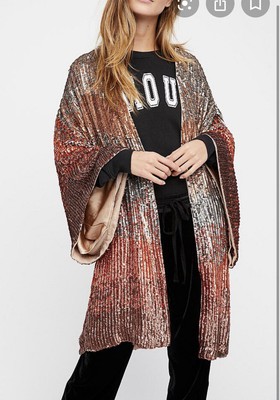 long sequin kimono jacket