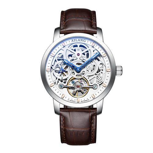 AILANG Watch Hollow Automatic Mechanical Watch 5 ATM Waterproof Men's Wristwatch - Picture 20 of 29