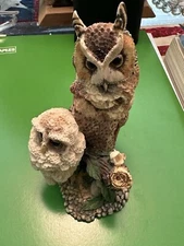 VTG  NESTING INSTINCTS FIGURINE OWL- PEACEFUL PERCH 4 1/2” Russell Willis 1994
