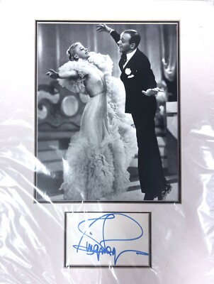 VTG 1930s Ginger Rogers Fred Astaire Signed Swing Time Photo Old Hollywood Glam