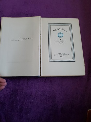 NAPOLEON by EMIL LUDWIG Book Fifth Printing 1927 - Imagen 3 de 22