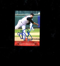 Brady Dragmire 2014 Lansing Lugnuts auto signed team card Toronto Blue Jays 