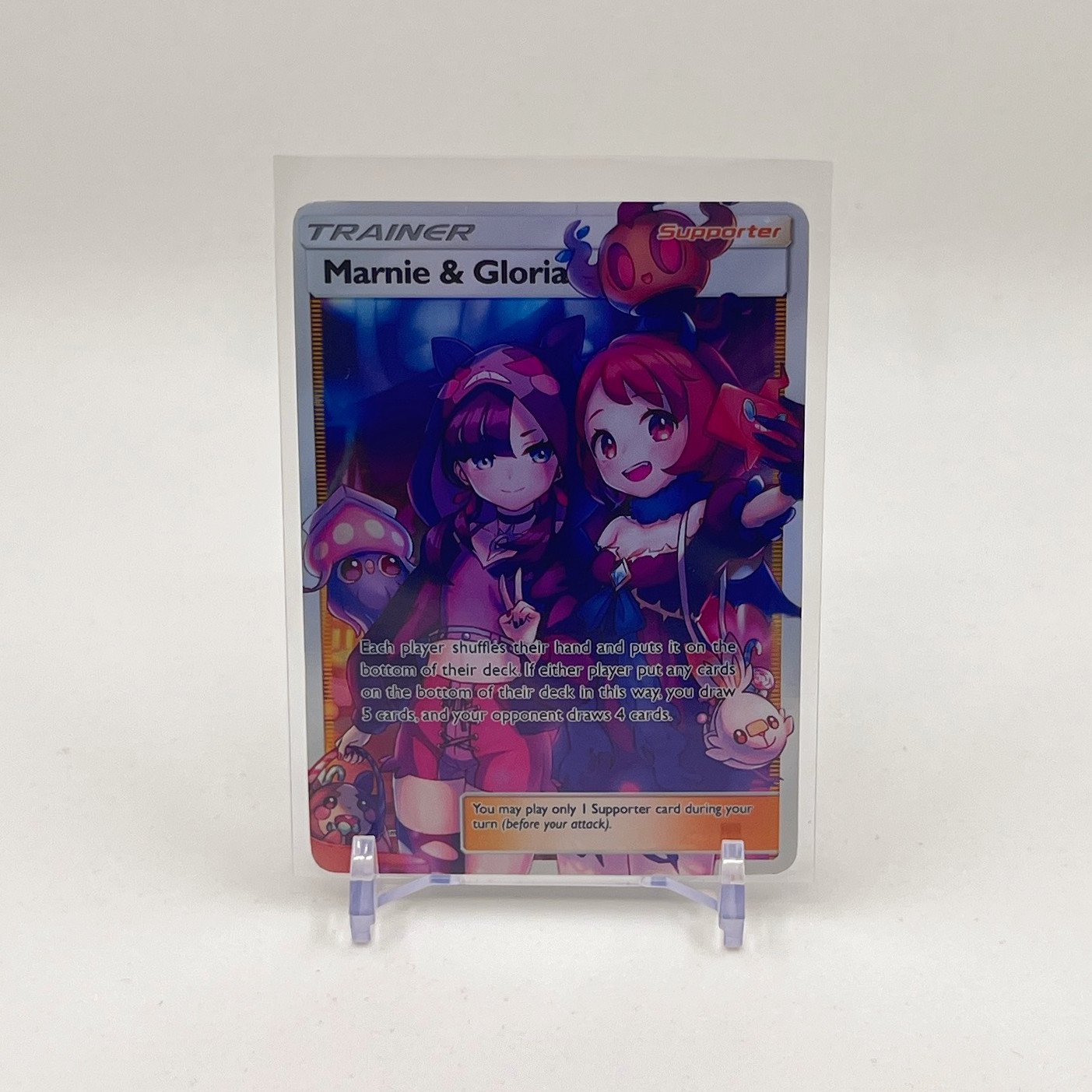 Marnie Full Art Goddess Story Pokemon Waifu Trading Card Holofoil