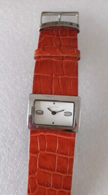 LOUIS PION Ladies Beautiful Quartz Watch With A Red Leather Strap