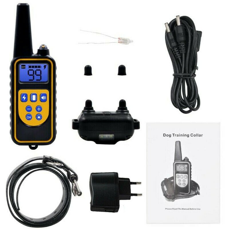 Collare Di Addestramento Del Cane Impermeabile Per Animali Domestici Telecomando Shock Elettrico Ricaricabile Collare Per Cani Antiabbaio P9150080 - Foto 11