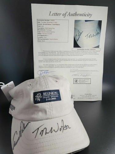 Arnold Palmer Tom Watson Signed 
