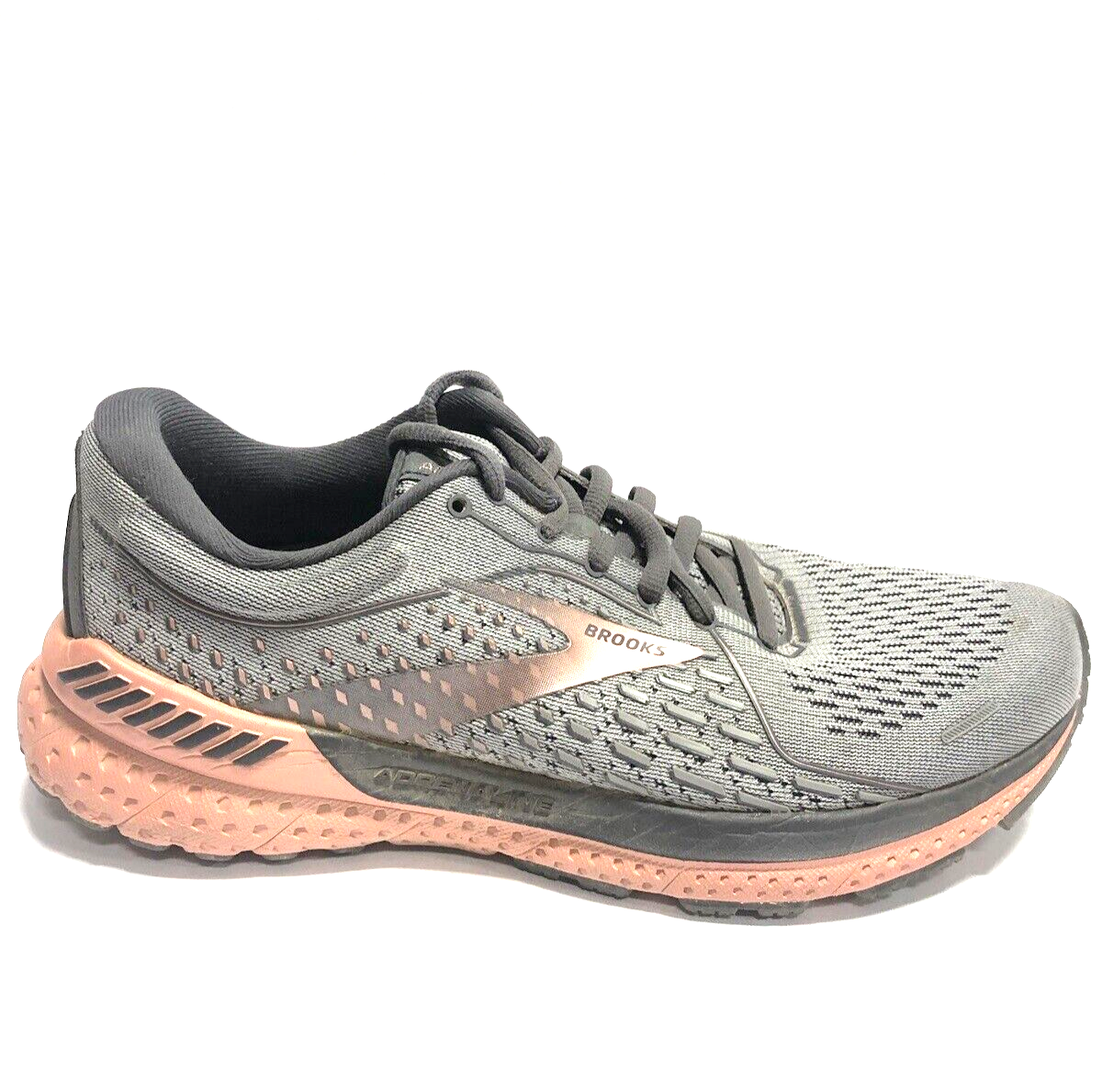 Brooks Women's Adrenaline GTS 21, Gray Running Shoes, Size 9M
