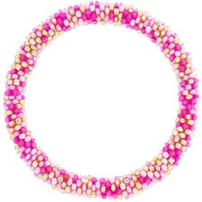 Aid Through Trade Roll-On  Bracelet "Sari Speckled" Glass Beads Made in Nepal 