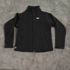 Millet Jacket Women's Large Black Wind Stopper Breaker Soft Shell Climbing Camp