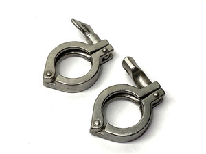 A3 1-3/4" Single Hinge Heavy Duty Steel Pipe Clamp LOT OF 2