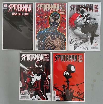 Spider-Man: Black Suit & Blood #1 Lot NM or better, 5 Covers (Marvel 2024)