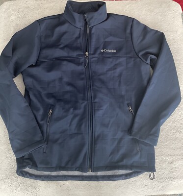 COLUMBIA Men's Blue TUNNEL HILL EXS Softshell Jacket w/zip pockets Size Large