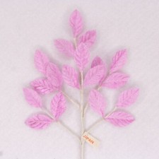 Vintage Millinery Velvet Rose Leaf Spray 1 1/2" Orchid 3 Pieces Lot 09006611