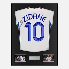 Framed Zinedine Zidane Signed France Shirt Away 2006 [Classic]