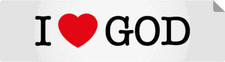 I Love God Car Bumper Sticker Decal