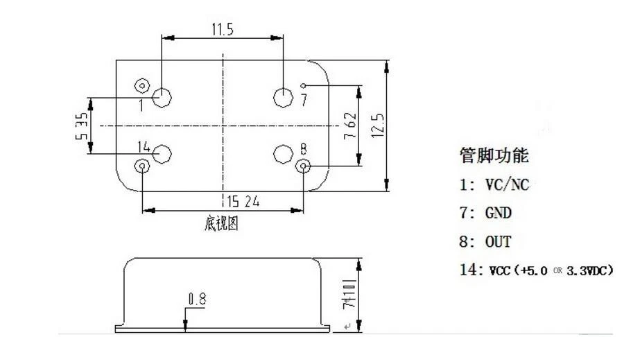 1pc 24.576MHz TCXO 0.1ppm Ultra precision Golden Oscillator for USB DAC audio - Image 2 of 2