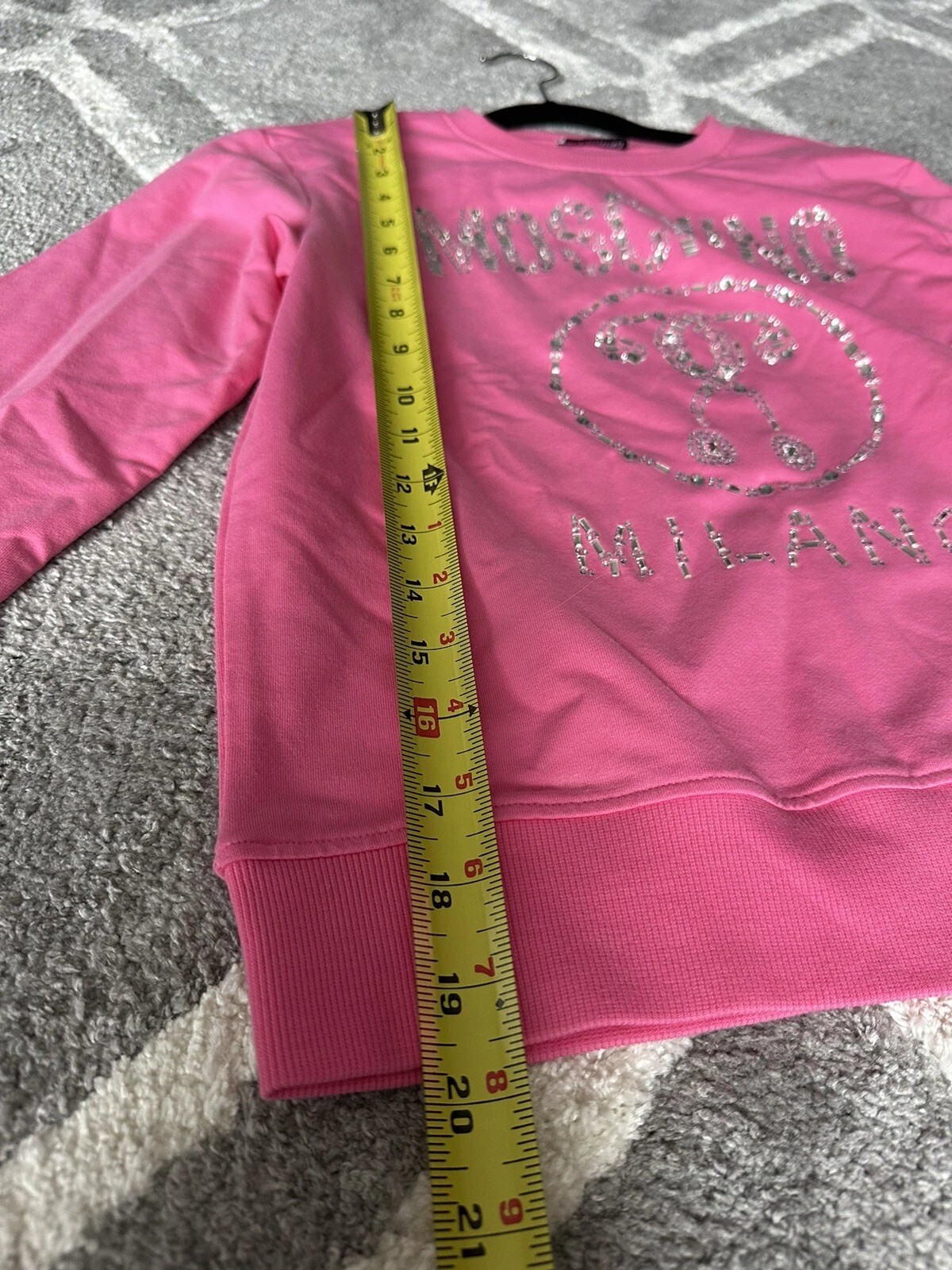 Felpa Moschino rosa per bambina taglia 12