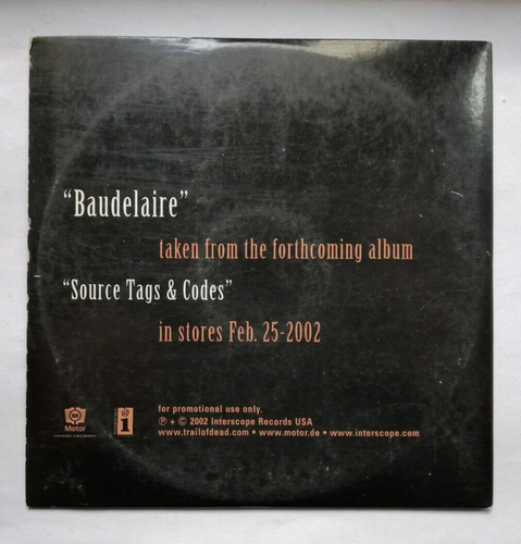 ...And You Will Know Us By The Trail Of Dead – Baudelaire - Promo CD 2002 - Bild 2 von 2