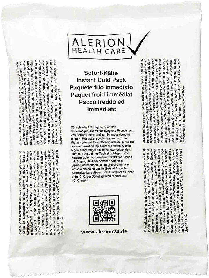 ALERION Sofort-Kälte-Kompresse Kompresse 25 Stück Einmal Kühlkompressen Sofortkältekompr