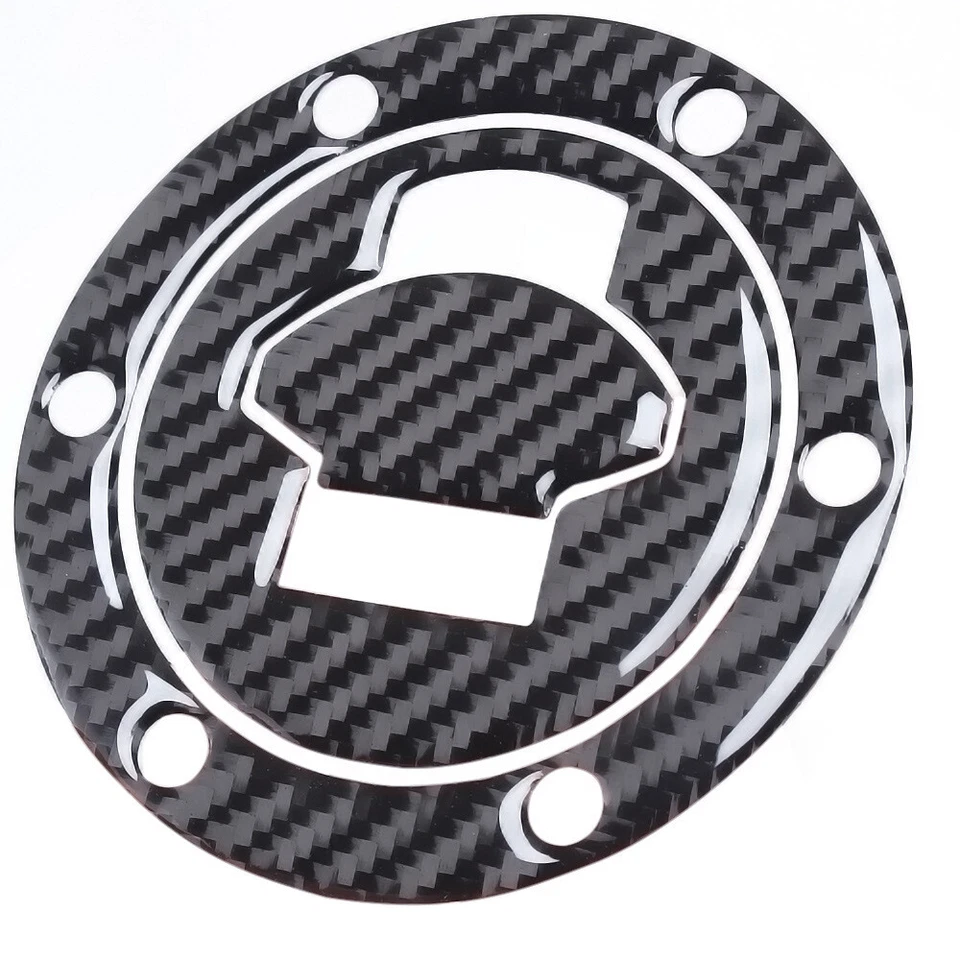 3D Carbon Fiber Fuel Cap Gas Tank Pad Sticker Black For BMW R1150R R1150RT Black - Imagem 4 de 4