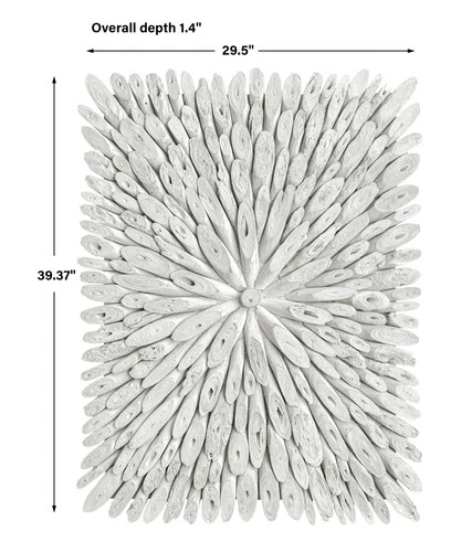 Uttermost 04342 Bahama 30" Tall Plywood and Wood Abstract - White - Picture 4 of 5
